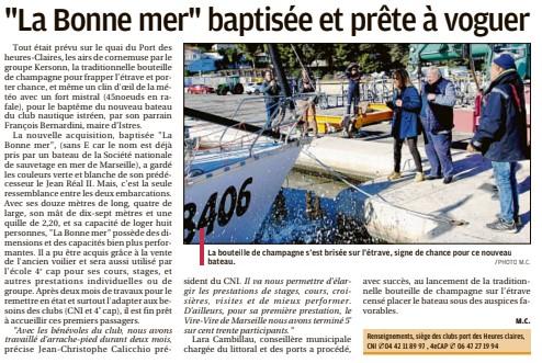 Article de presse 4ème CAP